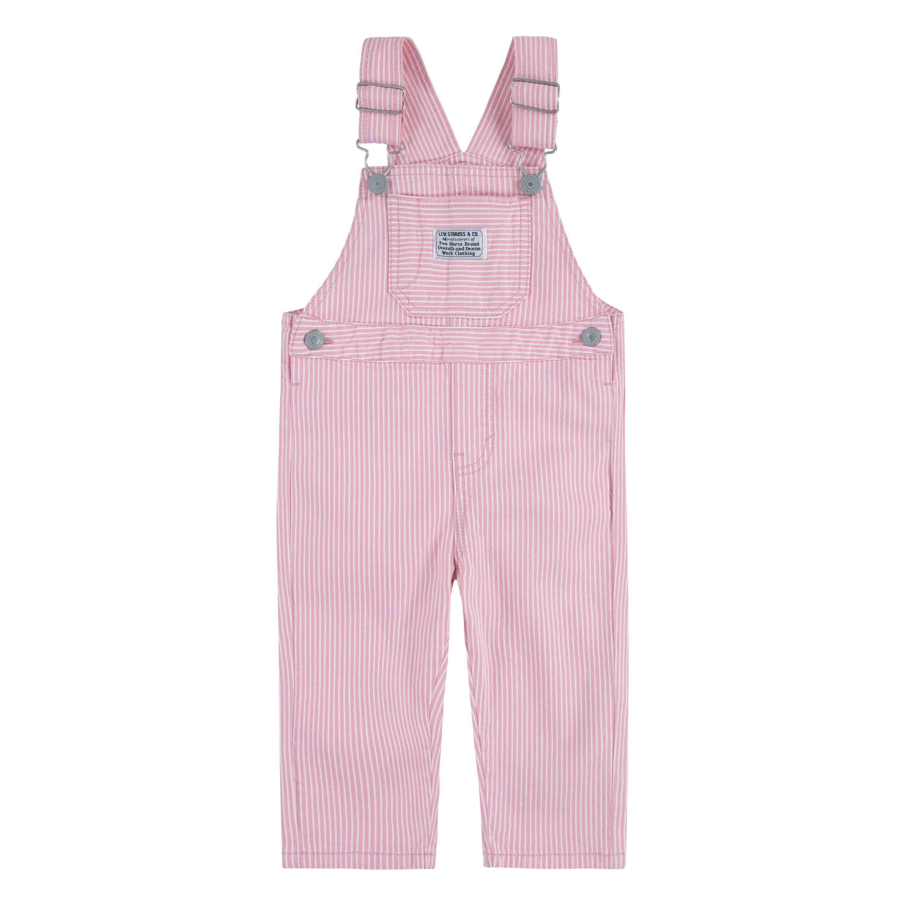 Levi's Baby Boys' Railroad Stripe Overalls - Pink - PINK
